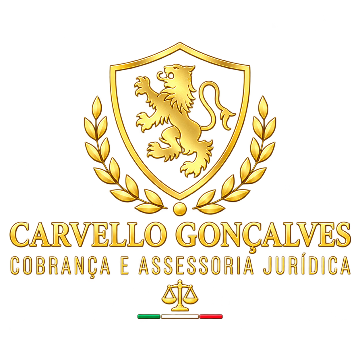Brasão e identidade do escritório Carvello Gonçalves